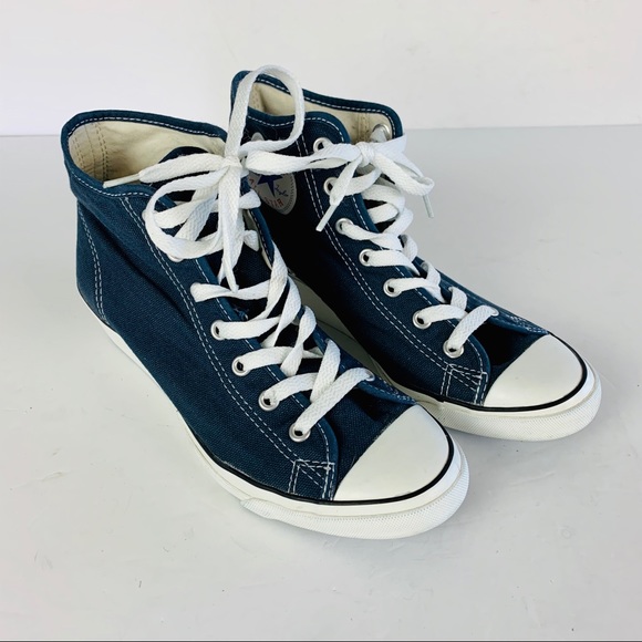 converse high top wedge heels